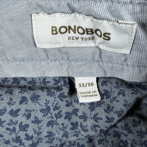 Bonobos Pants Men's 33x30 Navy Blue Slim Fit 4 Way Stretch - Picture 3 of 8